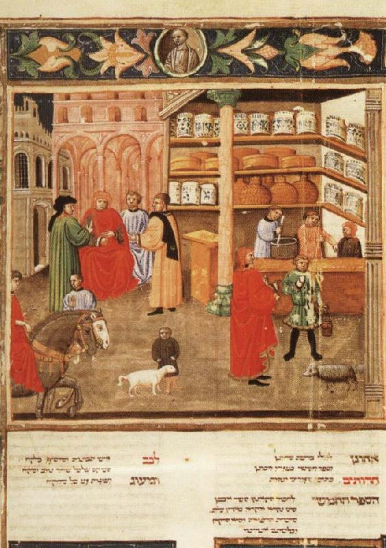 unknow artist Scene of Pharmacy,from Avicenna's Canon of Medicine Sweden oil painting art